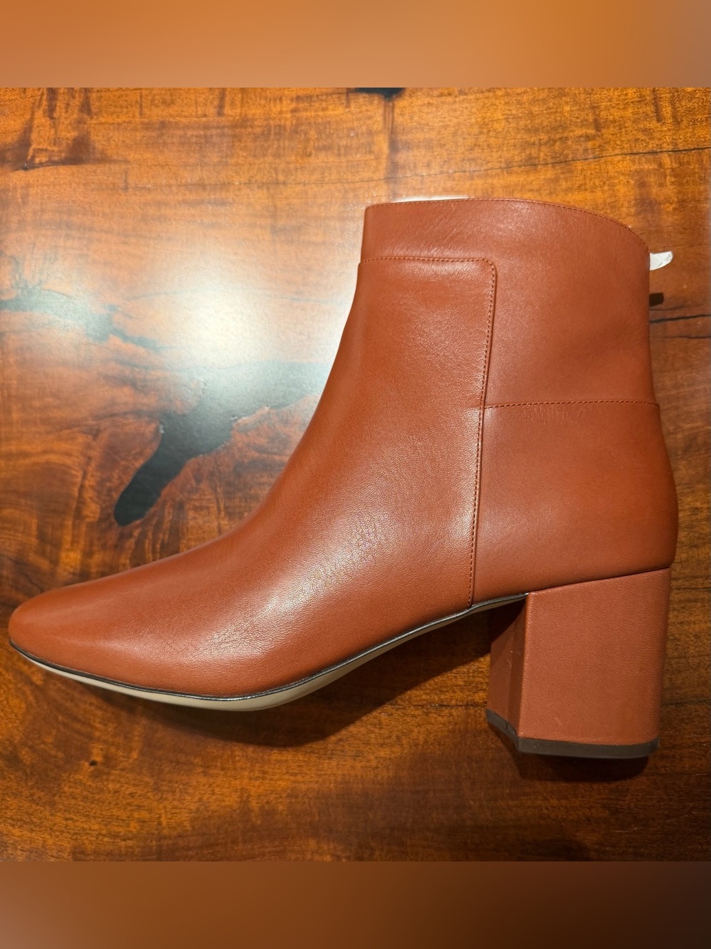 Cole Haan Women's Cognac Block-Heel Ankle Booties